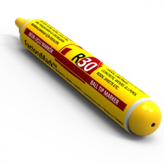 FactoryMark™ R30 65ml Sarı Pompalı Bilya Uçlu Boya Markörü