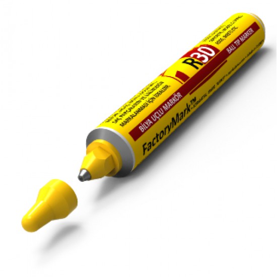 FactoryMark™ R30 65ml Sarı Pompalı Bilya Uçlu Boya Markörü
